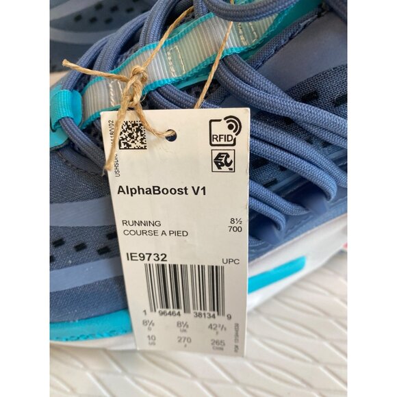 NWT Adidas AlphaBoost V1 Sneakers Women's 10 Crew Blue Lucid Pink - Picture 5 of 15